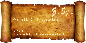 Zelnik Szilveszter névjegykártya